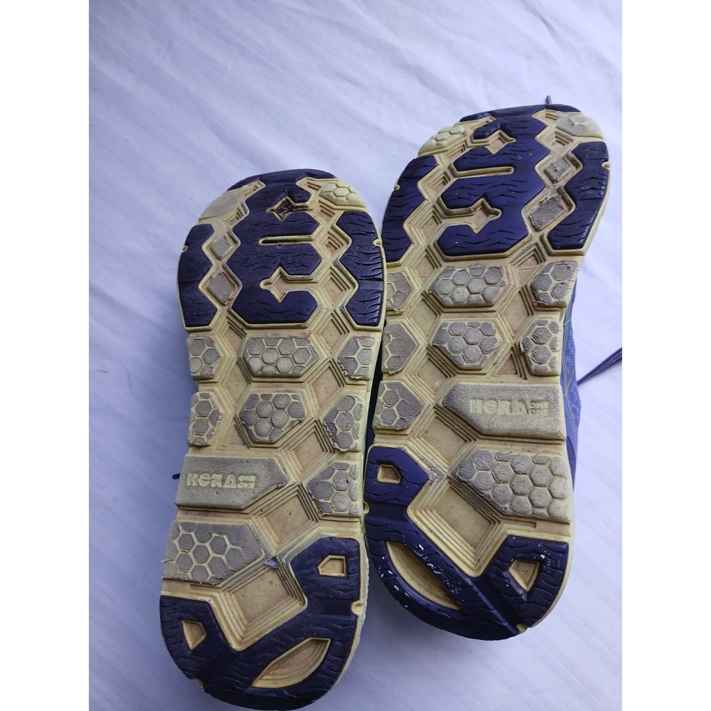 Hoka One One Women's Purple and Yellow Running Shoes - Picture 7 of 14
